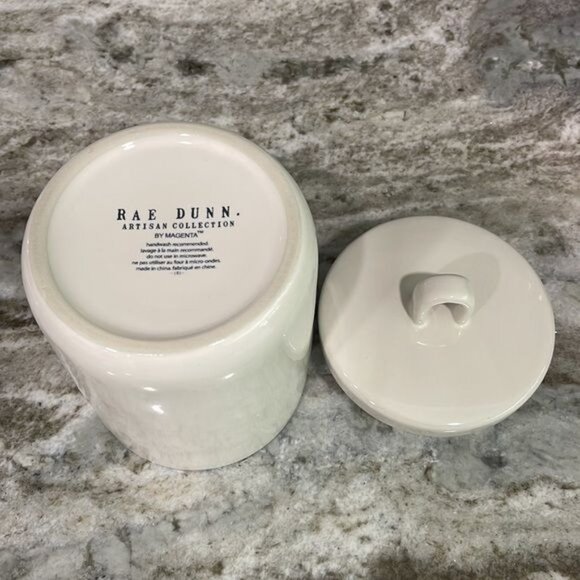 Rae Dunn White Ceramic “Keep” Canister With Lid - Picture 3 of 3